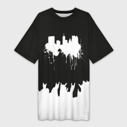 Платье-футболка 3D Black sity Город тьмы art 2