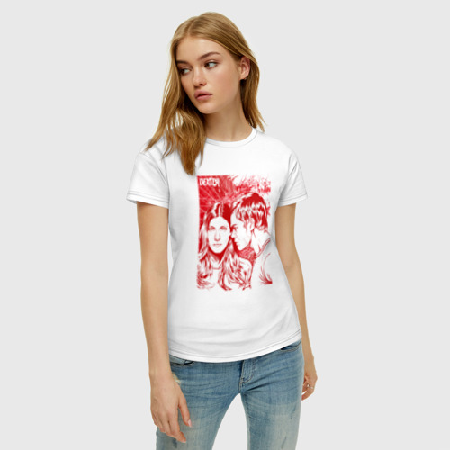 Женская футболка хлопок Декс и Дебра, цвет белый - фото 3