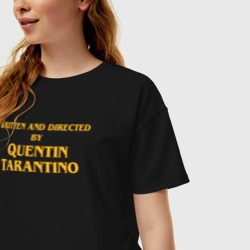 Женская футболка хлопок Oversize Directed by Quentin Tarantino - фото 2