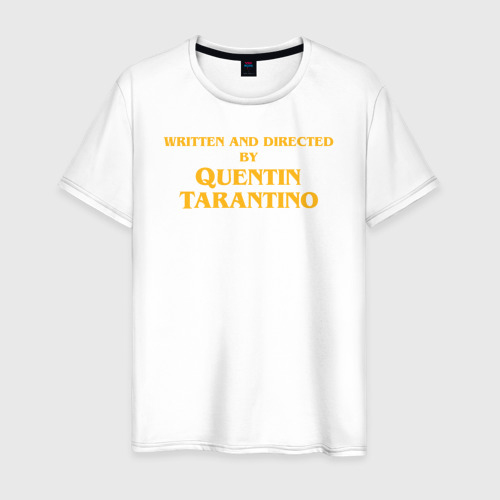 Мужская футболка из хлопка с принтом Directed by Quentin Tarantino, вид спереди №1
