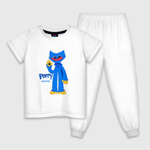 Детская пижама из хлопка с принтом Monster Huggy Wuggy\Хагги Вагии, вид спереди №1