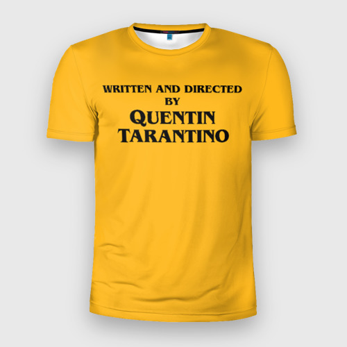 Мужская футболка 3D Slim с принтом Срежиссировано Квентином Тарантино, вид спереди #2