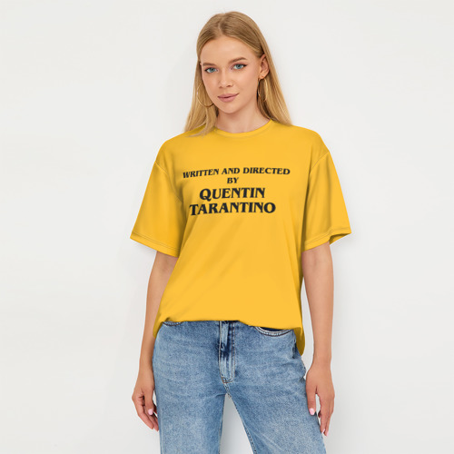 Женская футболка oversize 3D Срежиссировано Квентином Тарантино, цвет 3D печать - фото 5