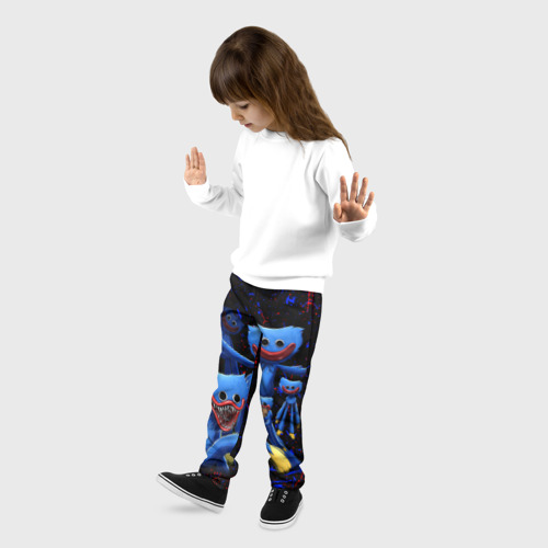Детские брюки 3D с принтом Poppy Playtime game Поппи плейтайм персонажи, фото на моделе #1