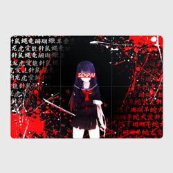 Магнитный плакат 3Х2 Senpai katana girl, брызги красок
