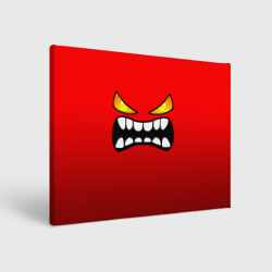 Холст прямоугольный Geometry Dash face demon