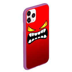 Чехол для iPhone 11 Pro Max матовый Geometry Dash face demon - фото 2