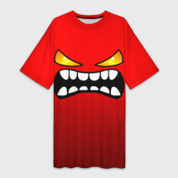 Платье-футболка 3D Geometry Dash face demon