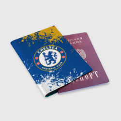 Обложка для паспорта матовая кожа Челси, брызги красок - фото 2