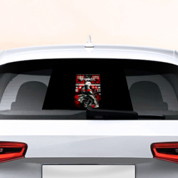 Наклейка на авто - для заднего стекла Непобедимый Майки на байке Токийские мстители