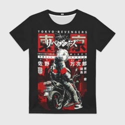 Женская футболка 3D Непобедимый Майки на байке Токийские мстители