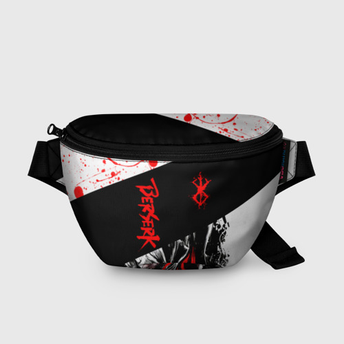 Поясная сумка 3D Берсерк черная маска с логотипом