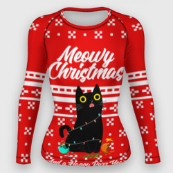 Женский рашгард 3D Meow christmas