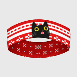 Повязка на голову 3D Meow christmas