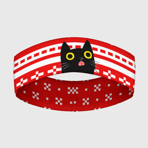 Повязка на голову 3D Meow christmas