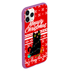 Чехол для iPhone 11 Pro матовый Meow christmas - фото 2