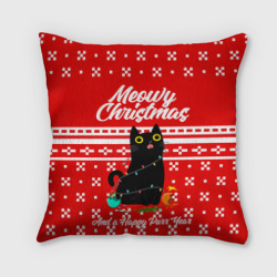 Подушка 3D Meow christmas