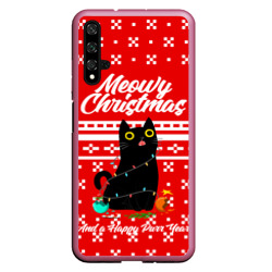 Чехол для Honor 20 Meow christmas