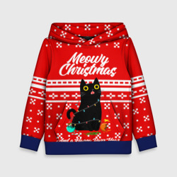 Детская толстовка 3D Meow christmas