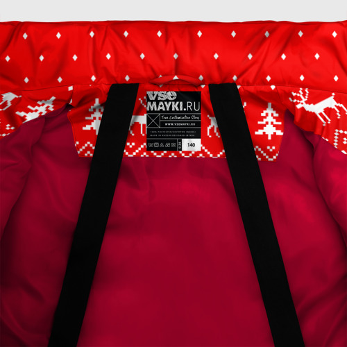 Зимняя куртка для мальчиков 3D Красный свитер с оленями, цвет красный - фото 7