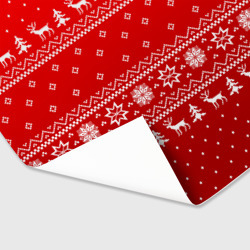 Бумага для упаковки 3D Красный свитер с оленями - фото 2