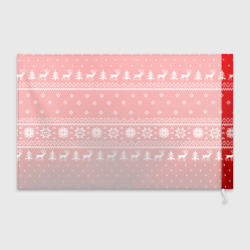 Флаг 3D Красный свитер с оленями - фото 2