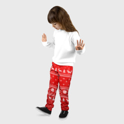 Детские брюки 3D Красный свитер с оленями - фото 2