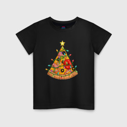 Детская футболка хлопок Новогодняя Пицца-Елка
