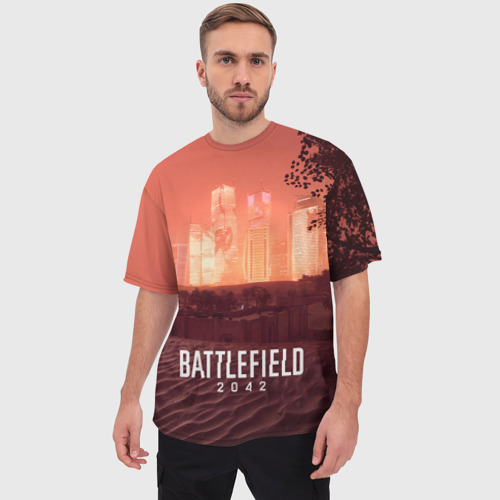 Мужская футболка oversize 3D Battlefield 2042 - Песочные часы - фото 3