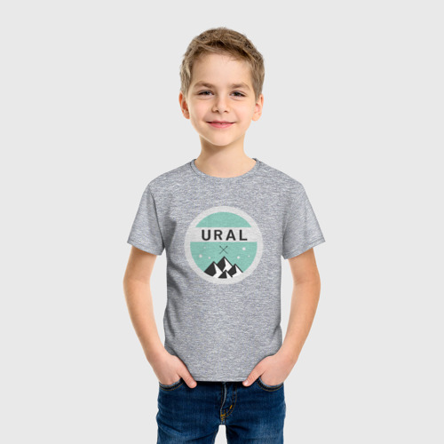 Детская футболка хлопок Урал 01, цвет меланж - фото 3