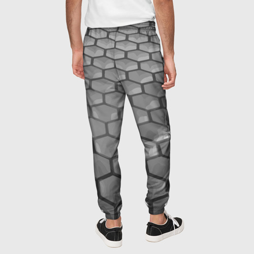 Мужские брюки 3D с принтом Mercedes-Benz pattern, вид сзади #2