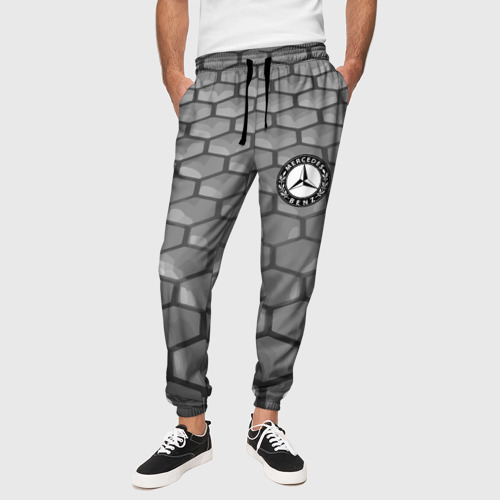 Мужские брюки 3D с принтом Mercedes-Benz pattern, вид сбоку #3