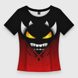Женская футболка 3D Slim Geometry Dash яростный демон Rage demon