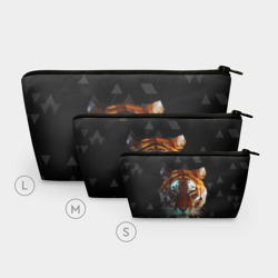 Косметичка 3D Тигр стиль Low poly голова - фото 2