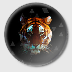 Значок Тигр стиль Low poly голова