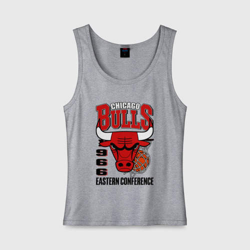 Женская майка хлопок Chicago Bulls NBA, цвет меланж