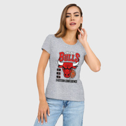 Женская футболка хлопок Slim Chicago Bulls NBA - фото 2