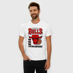 Мужская футболка хлопок Slim Chicago Bulls NBA - фото 2