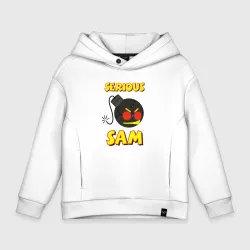 Детское худи Oversize хлопок Serious Sam Bomb Logo