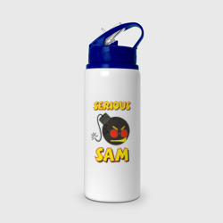 Бутылка для воды с трубочкой Serious Sam Bomb Logo