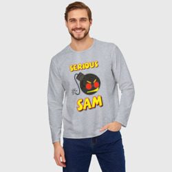 Мужской лонгслив oversize хлопок Serious Sam Bomb Logo - фото 2