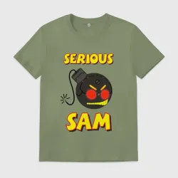 Мужская футболка хлопок Serious Sam Bomb Logo
