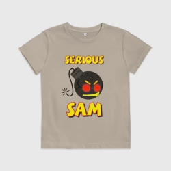 Детская футболка хлопок Serious Sam Bomb Logo