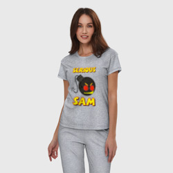 Женская пижама хлопок Serious Sam Bomb Logo - фото 2