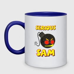 Кружка двухцветная Serious Sam Bomb Logo