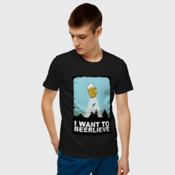Мужская футболка хлопок I WANT TO BEERLIEVE - фото 2