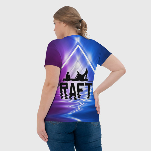 Женская футболка 3D с принтом Neon Ruft, вид сзади #2