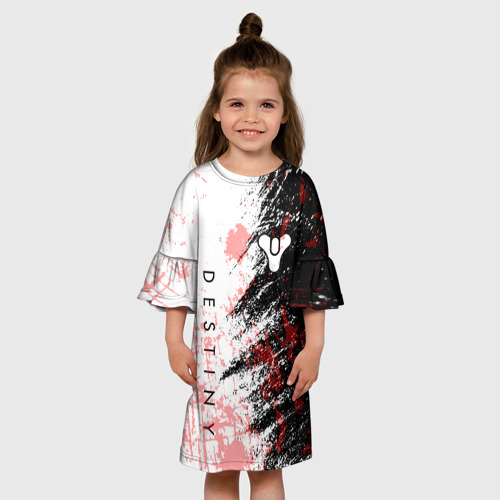 Детское платье 3D Destiny Кровавые пятна, цвет 3D печать - фото 4