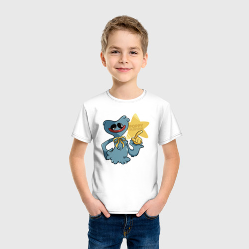 Детская футболка хлопок Huggy Wuggy Playtime, цвет белый - фото 3
