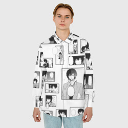 Мужская рубашка oversize 3D Дадзай фрэймы - фото 2